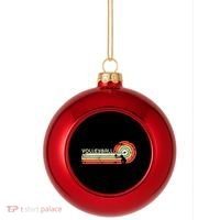 Volleyball Retro Style Plastic Christmas Ball Ornament thumb 0