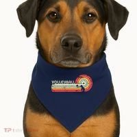 Volleyball Retro Style USA-Made Doggie Bandana thumb 1