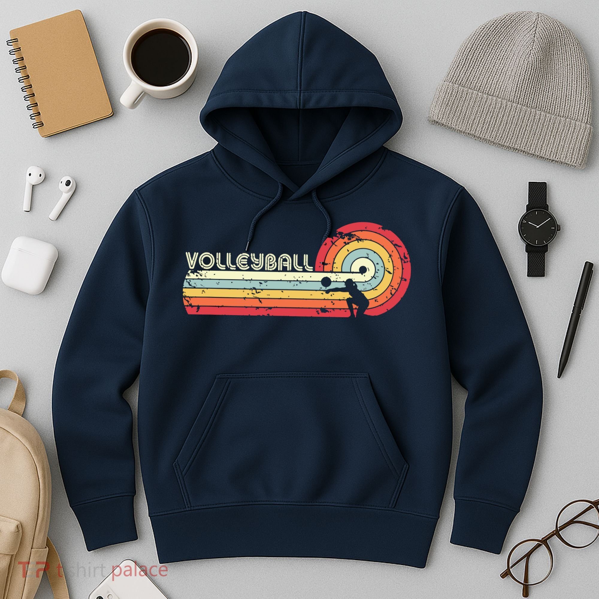 Volleyball Retro Style Hoodie