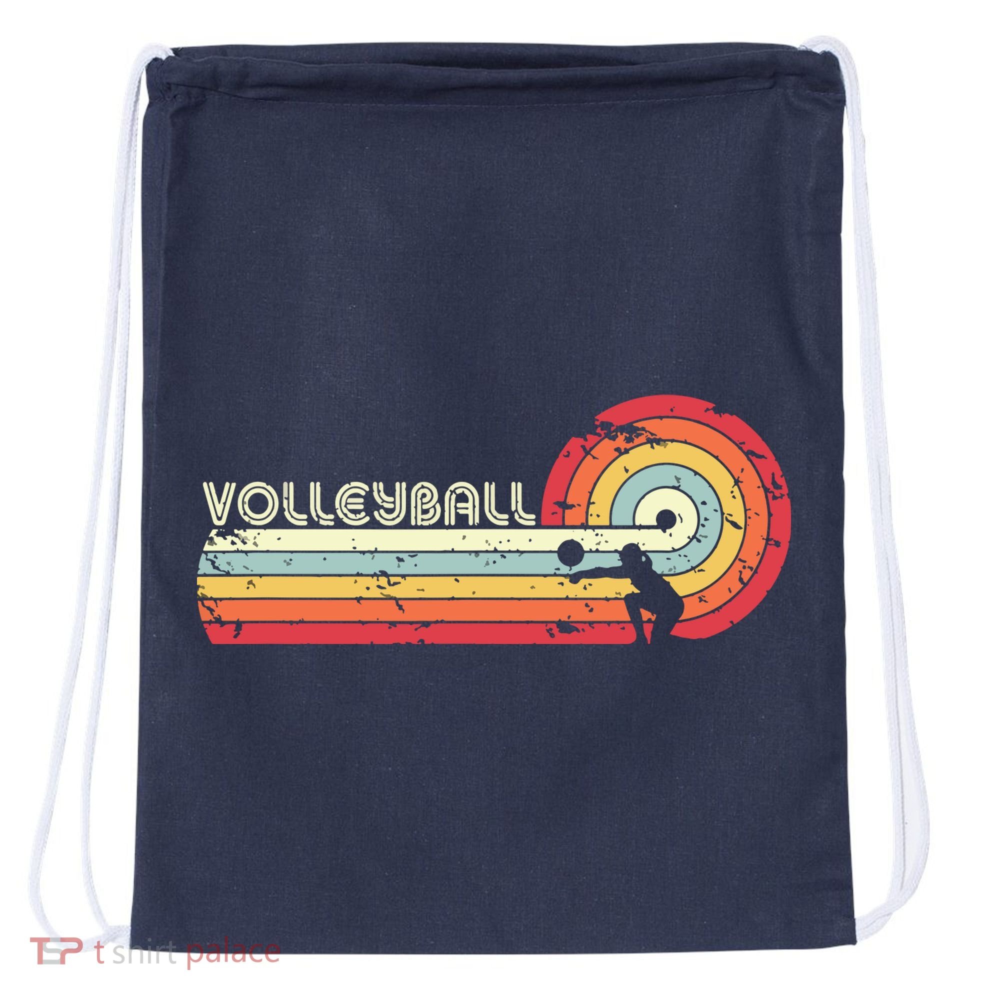 Volleyball Retro Style Drawstring Bag
