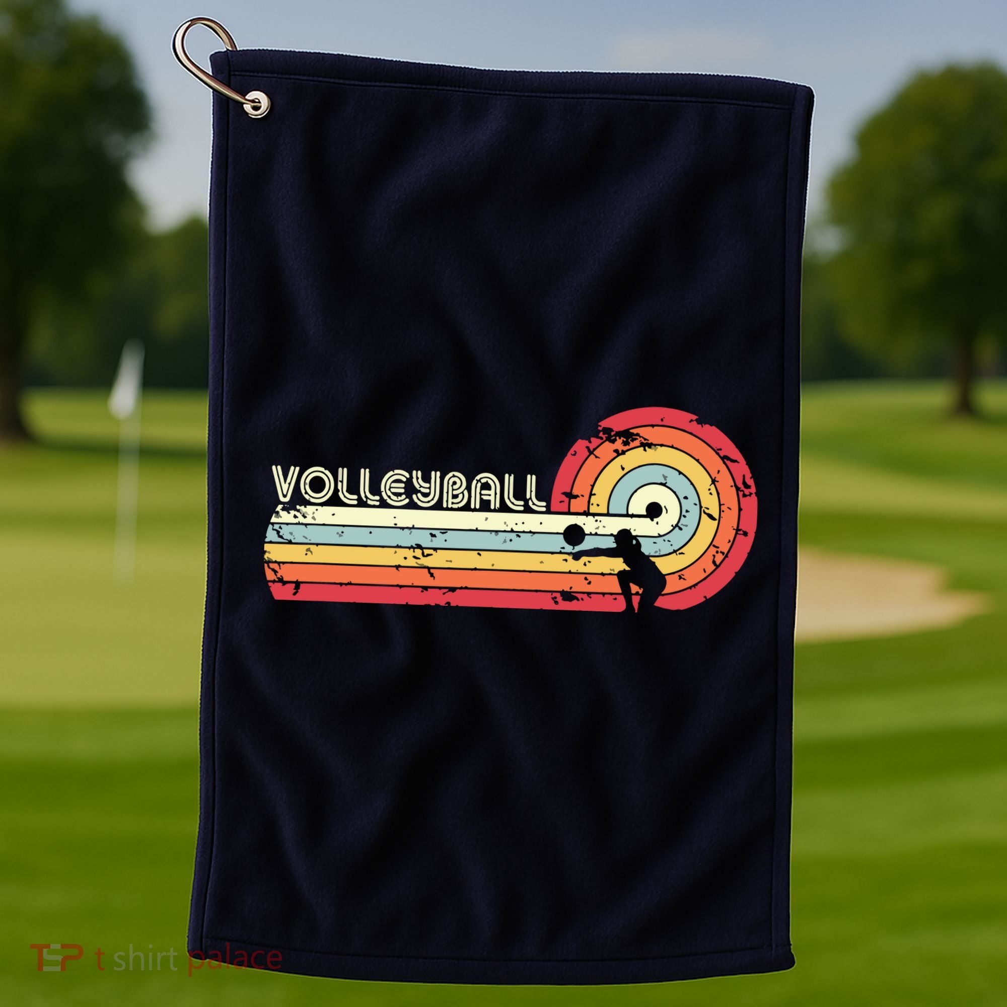 Volleyball Retro Style Golf Towel