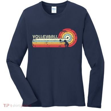 Volleyball Retro Style Women's Long Sleeve Shirt