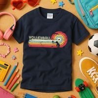 Volleyball Retro Style Kids T-Shirt thumb 3