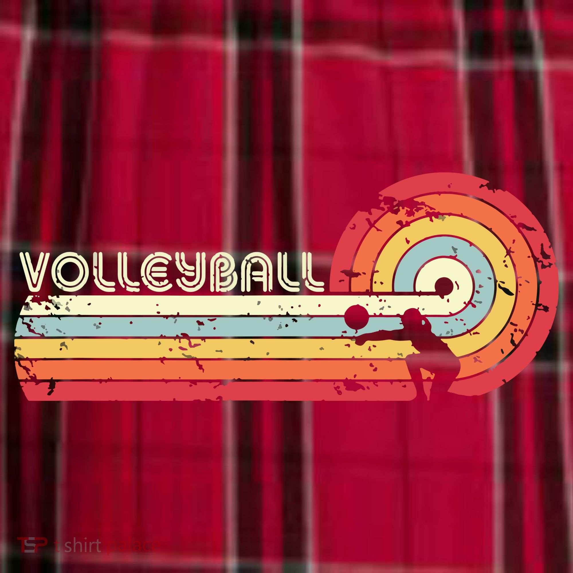 Volleyball Retro Style Men's Flannel Plaid Pajama Pants