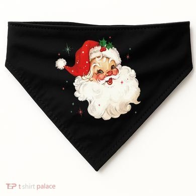 VINTAGE RETRO SANTA CHRISTMAS USA-Made Doggie Bandana