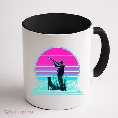 Vintage Retro Sunset Duck Hunting Cool Gift Coffee Mug back