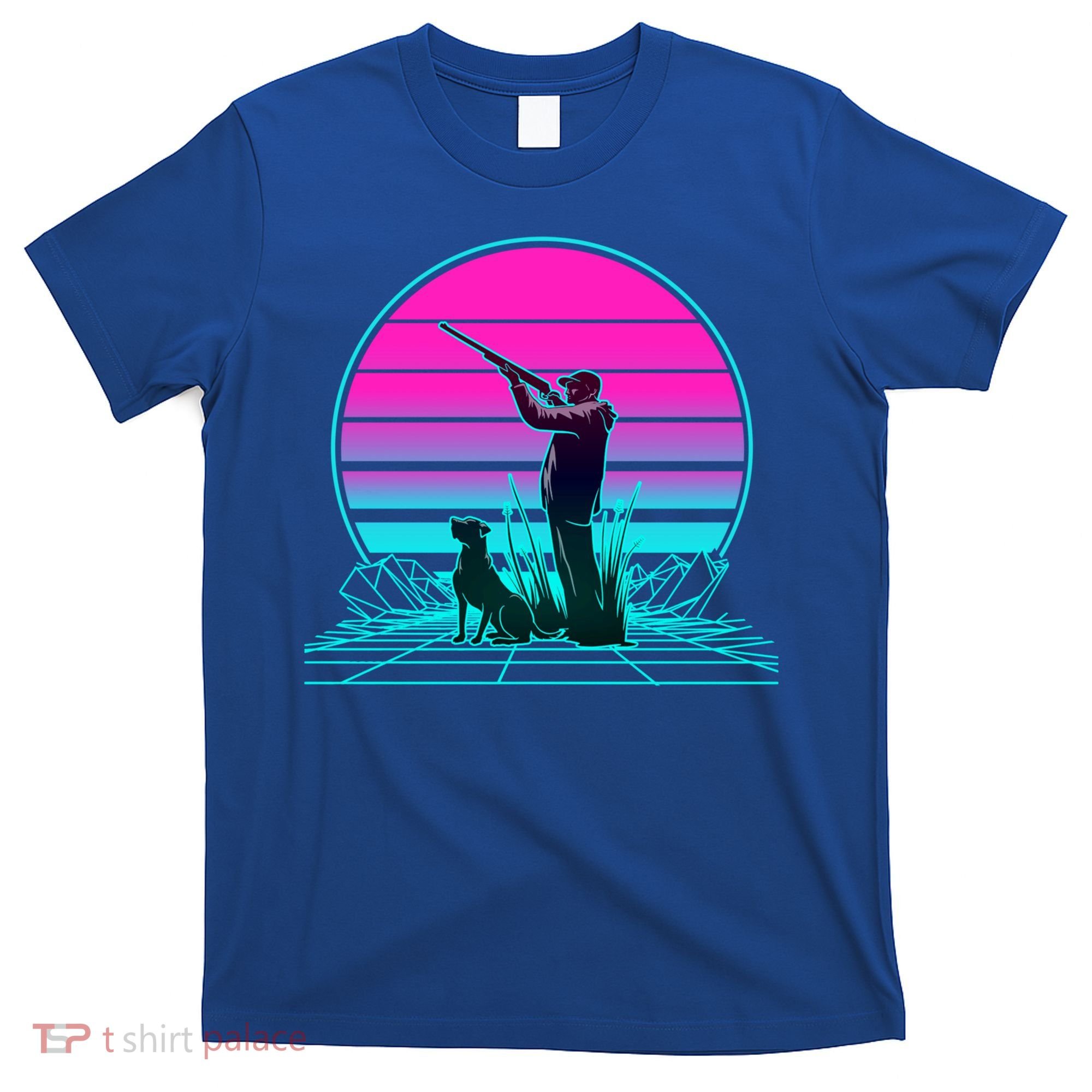 Vintage Retro Sunset Duck Hunting Cool Gift T-Shirt