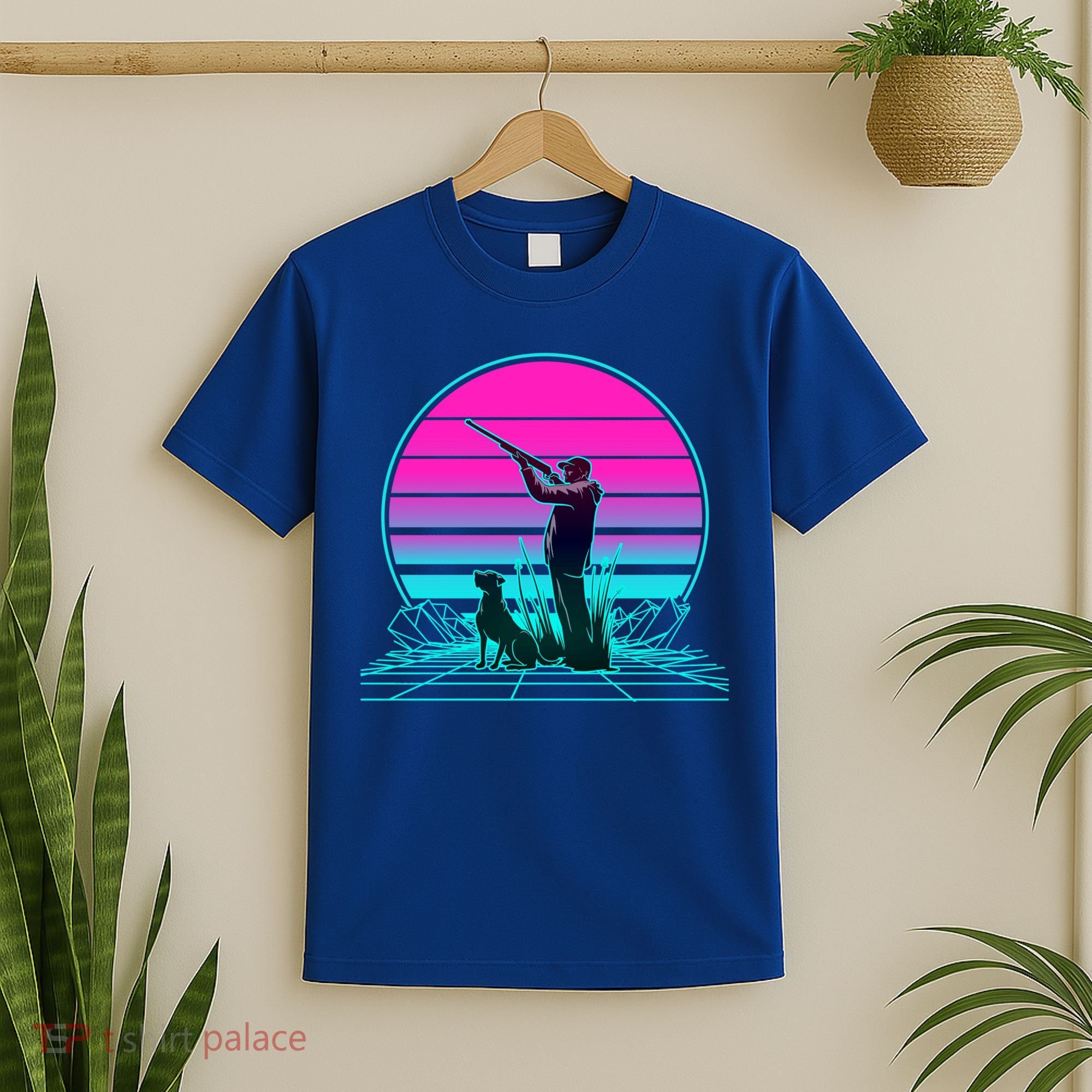 Vintage Retro Sunset Duck Hunting Cool Gift T-Shirt