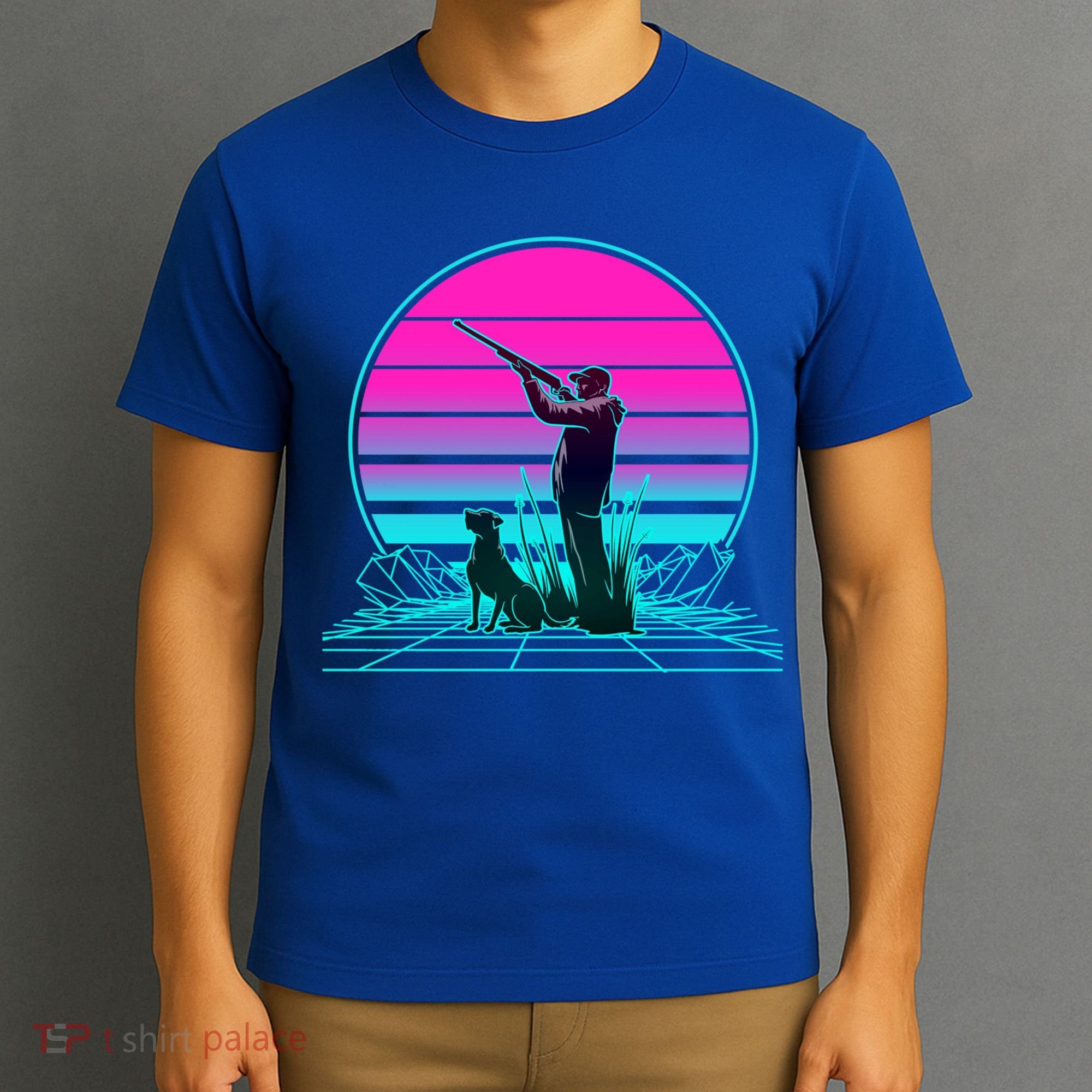 Vintage Retro Sunset Duck Hunting Cool Gift T-Shirt
