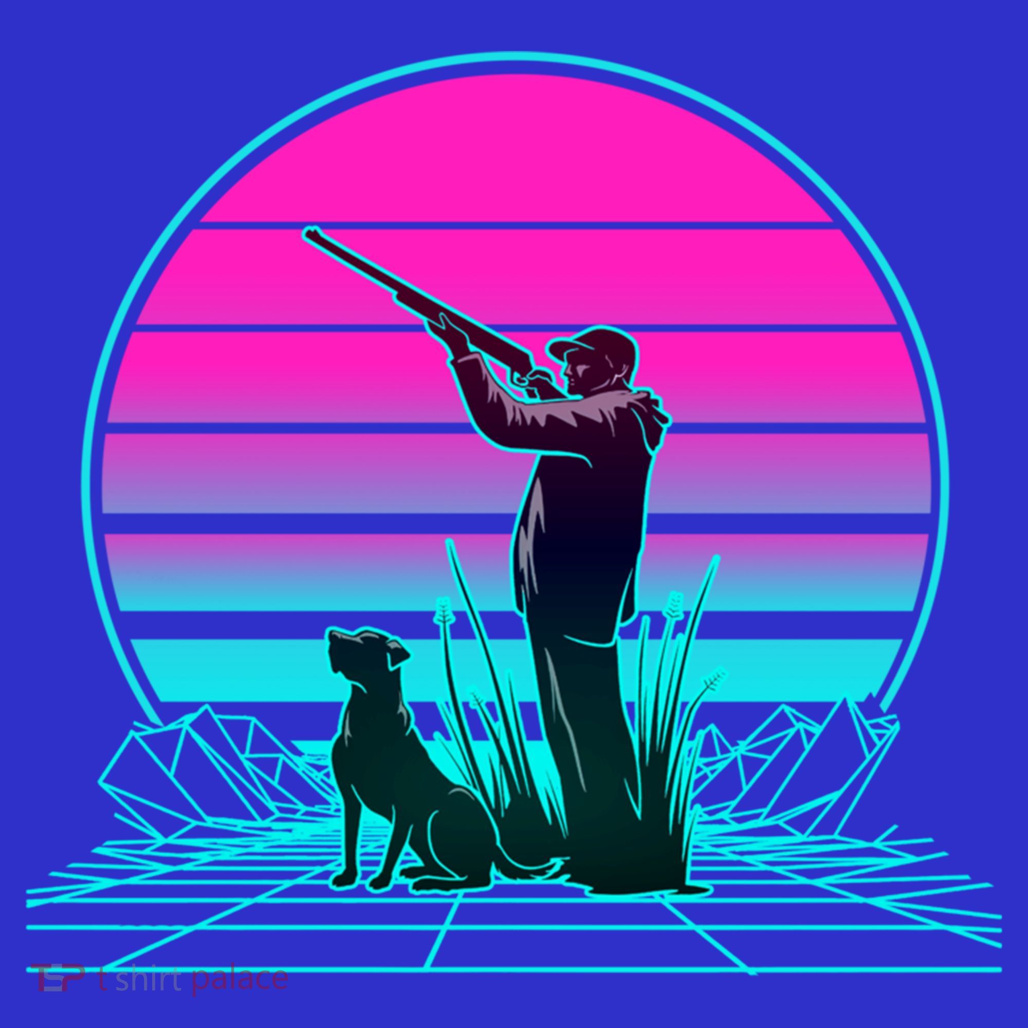 Vintage Retro Sunset Duck Hunting Cool Gift T-Shirt