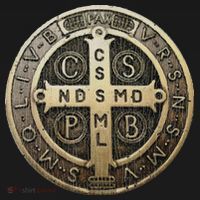 Vintage Retro St. Benedict Medal Saint Benedict Cross Cathol T-Shirt thumb 7