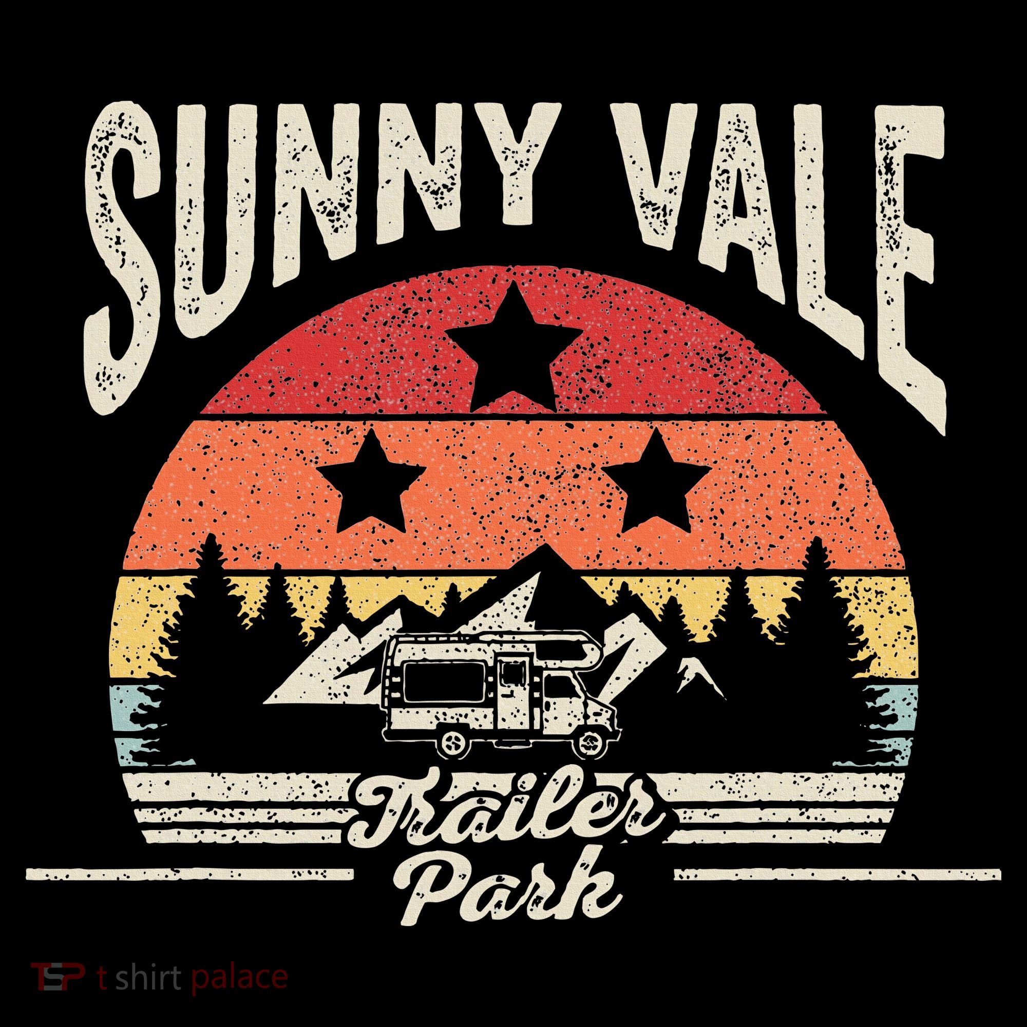 Vintage Retro Sunnyvale Trailer Park T-Shirt