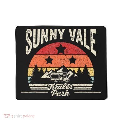 Vintage Retro Sunnyvale Trailer Park Mousepad
