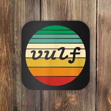 Vulf Retro Sunset Vulfpeck Design Coaster