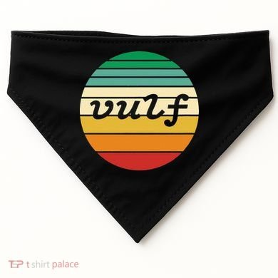 Vulf Retro Sunset Vulfpeck Design USA-Made Doggie Bandana