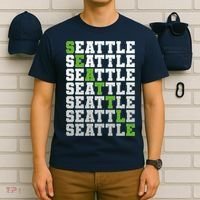Vintage Retro Seattle Football T-Shirt thumb 6