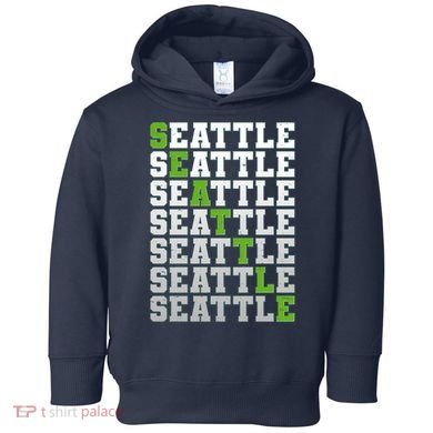 Vintage Retro Seattle Football Toddler Hoodie
