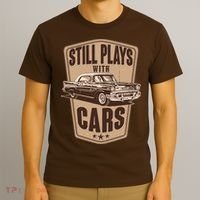 Vintage Retro Still Plays With Cars T-Shirt thumb 3