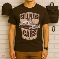 Vintage Retro Still Plays With Cars T-Shirt thumb 6