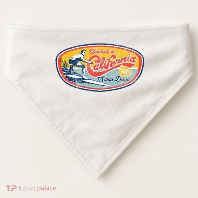 Vintage Retro Surf Style Ucsd USA-Made Doggie Bandana