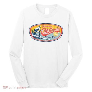 Vintage Retro Surf Style Ucsd Long Sleeve Shirt