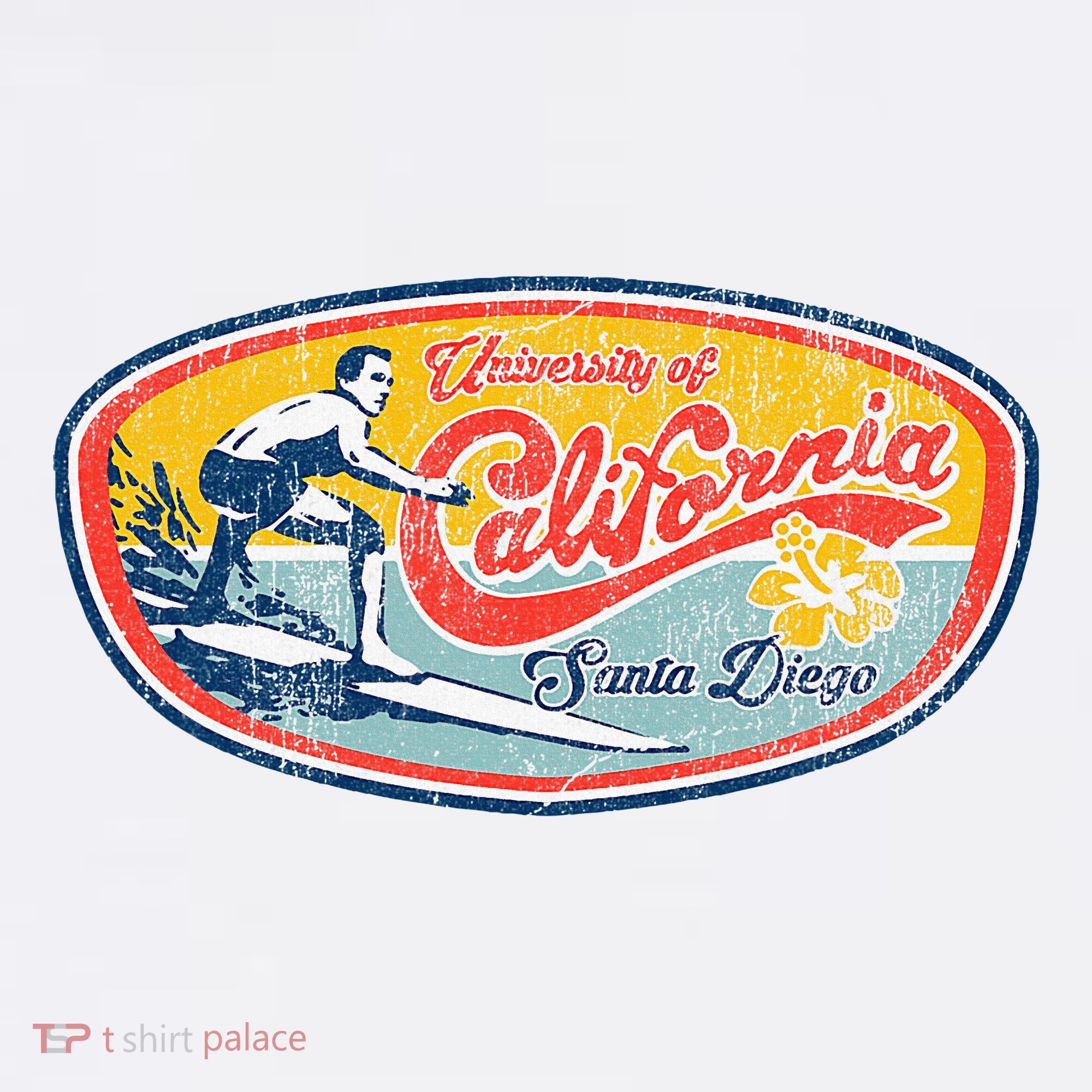 Vintage Retro Surf Style Ucsd T-Shirt