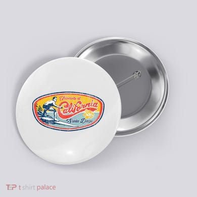 Vintage Retro Surf Style Ucsd Button