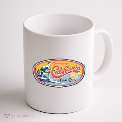 Vintage Retro Surf Style Ucsd Coffee Mug back