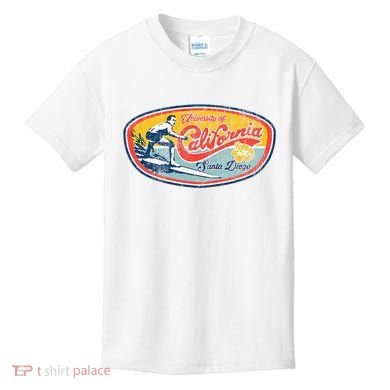 Vintage Retro Surf Style Ucsd Kids T-Shirt