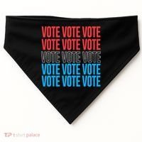 Vote Retro Style Vote 2024 Election USA-Made Doggie Bandana thumb 0