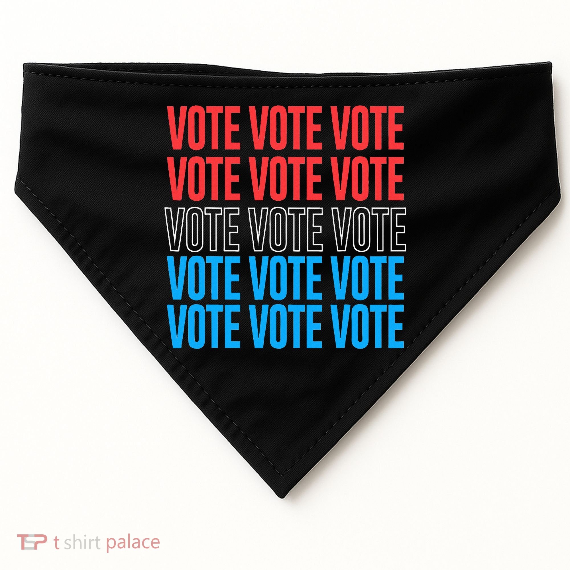 Vote Retro Style Vote 2024 Election USA-Made Doggie Bandana