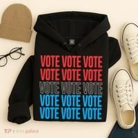Vote Retro Style Vote 2024 Election Hoodie thumb 4