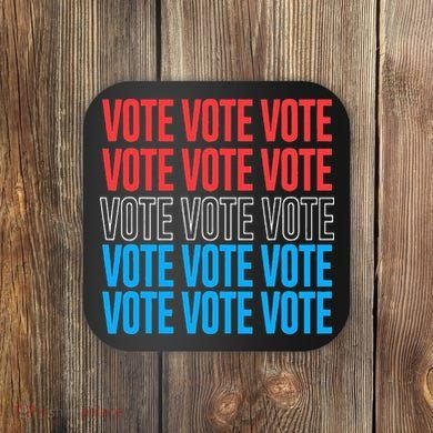 Vote Retro Style Vote 2024 Election Coaster