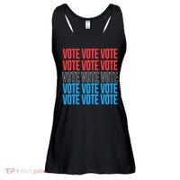Vote Retro Style Vote 2024 Election Ladies Essential Flowy Tank thumb 0