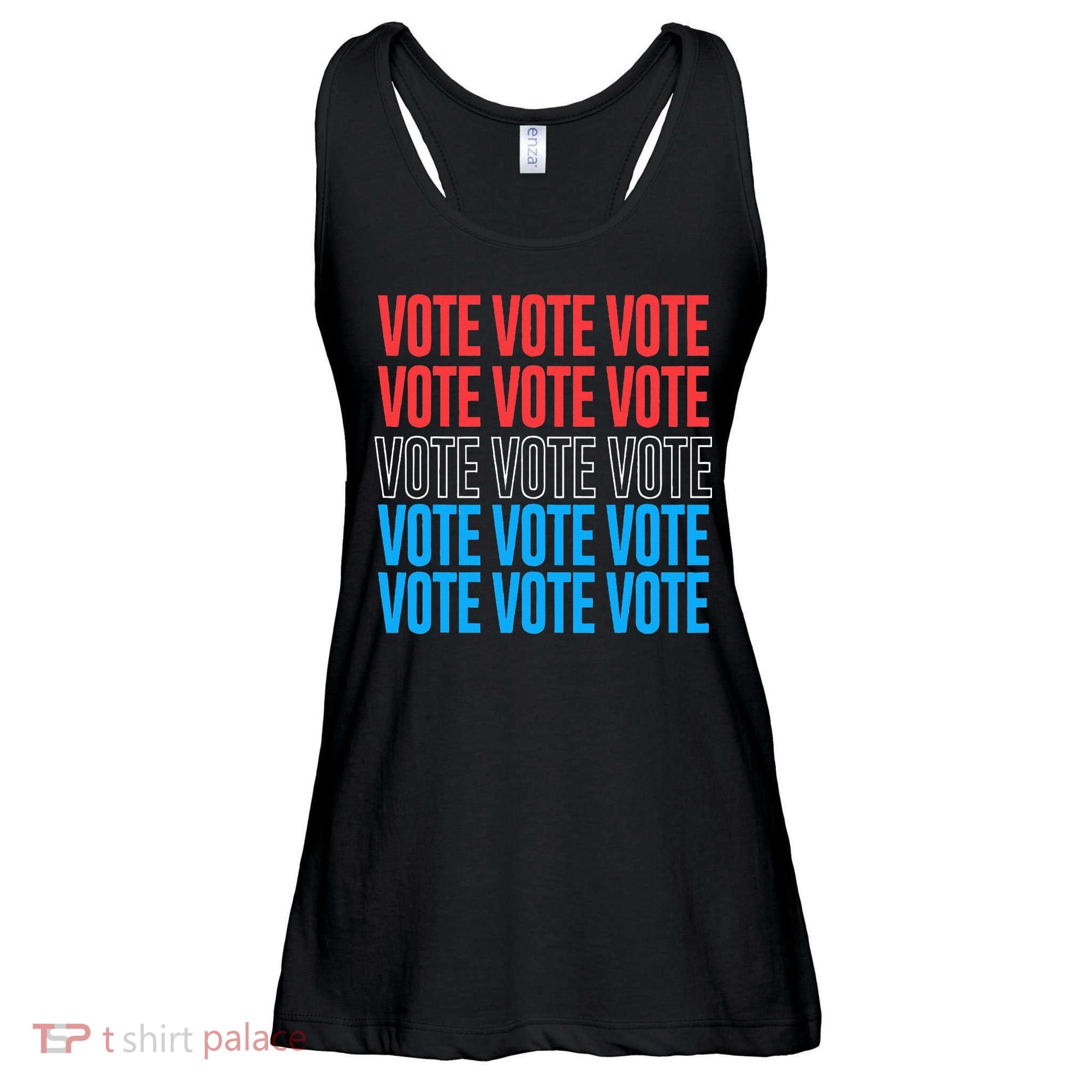 Vote Retro Style Vote 2024 Election Ladies Essential Flowy Tank