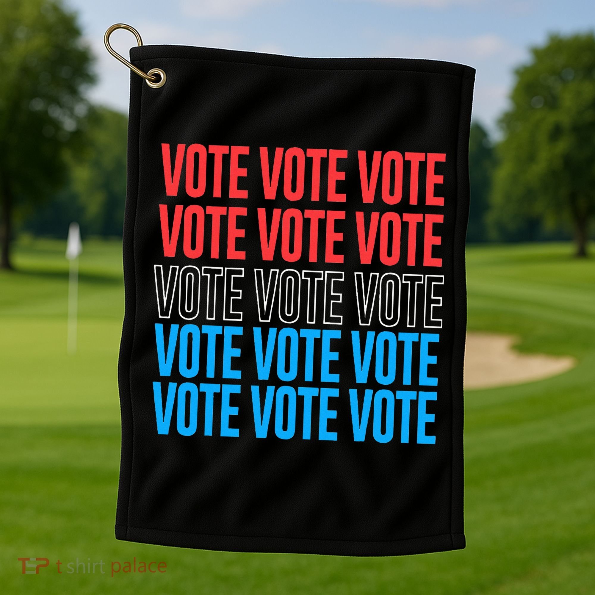 Vote Retro Style Vote 2024 Election Golf Towel