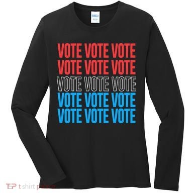 Vote Retro Style Vote 2024 Election Women's Long Sleeve Shirt