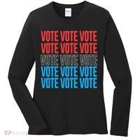 Vote Retro Style Vote 2024 Election Women's Long Sleeve Shirt thumb 0