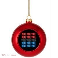 Vote Retro Style Vote 2024 Election Plastic Christmas Ball Ornament thumb 0