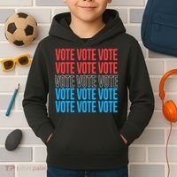 Vote Retro Style Vote 2024 Election Kids Hoodie thumb 2