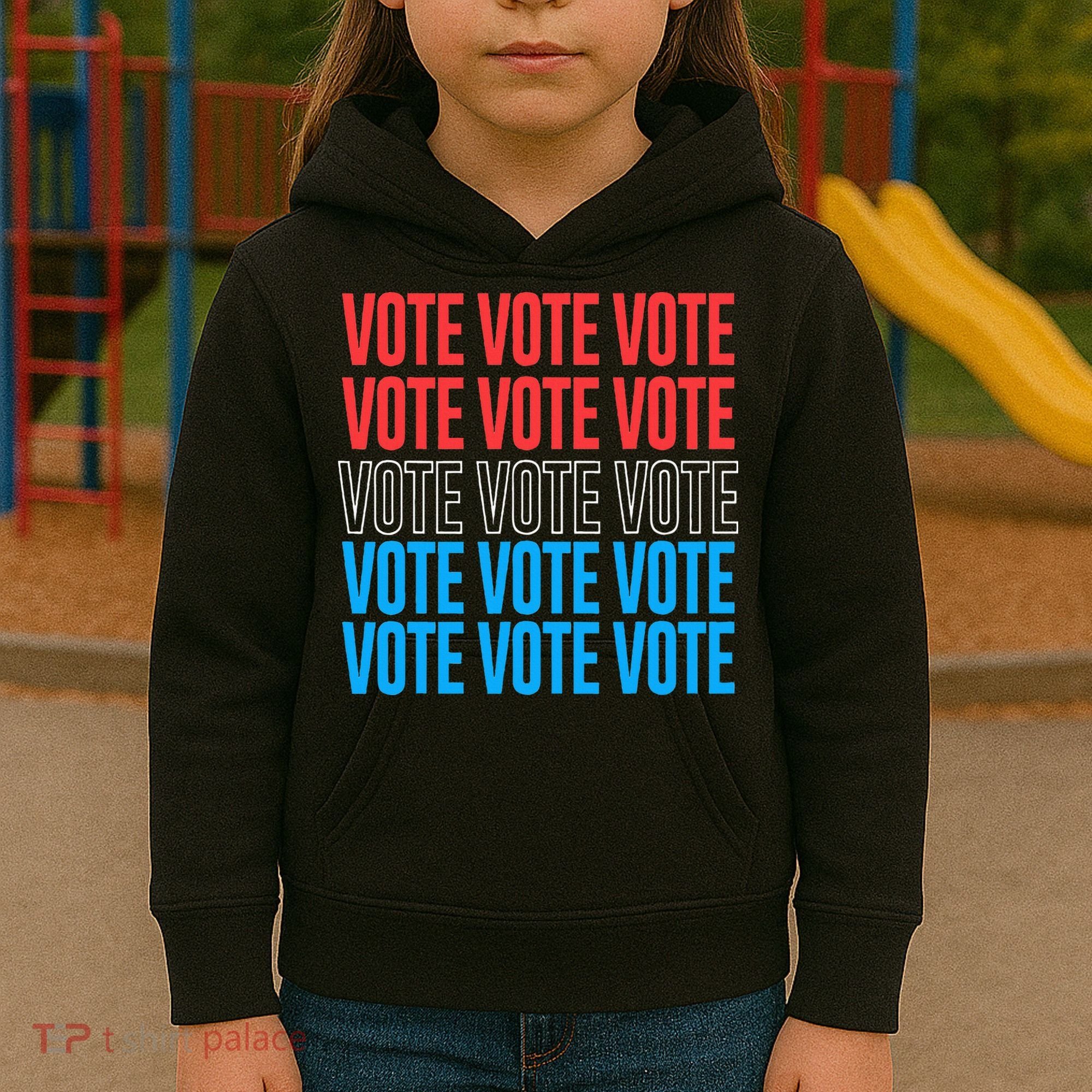 Vote Retro Style Vote 2024 Election Kids Hoodie