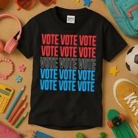 Vote Retro Style Vote 2024 Election Kids T-Shirt thumb 3