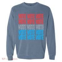 Vote Retro Style Vote 2024 Election Garment-Dyed Sweatshirt thumb 0