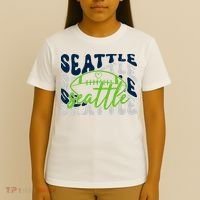 Vintage Retro Seattle Football Sport Fan T-Shirt thumb 4