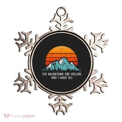 Vintage Retro Sun The Mountains Are Calling & I Must Go Ornament