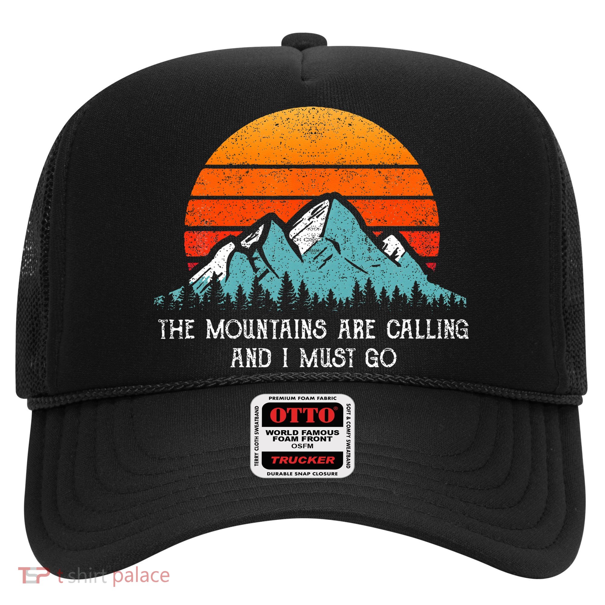 Vintage Retro Sun The Mountains Are Calling & I Must Go Hat