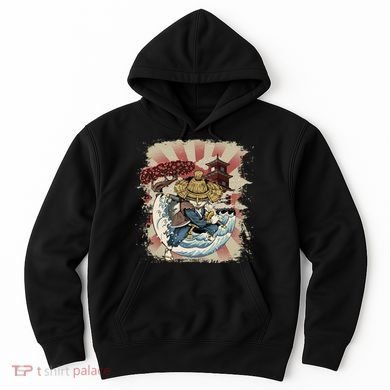 Vintage Retro Samurai Cat Neko Hoodie