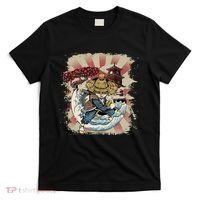 Vintage Retro Samurai Cat Neko T-Shirt thumb 0