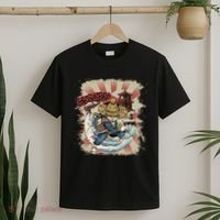 Vintage Retro Samurai Cat Neko T-Shirt thumb 2