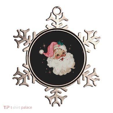 Vintage Retro Santa Christmas Pink Hat Ornament